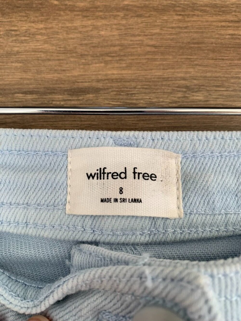 Wilfred Modern Utility pant Light Blue mid-rise Straight Leg size 8 - Picture 8 of 8